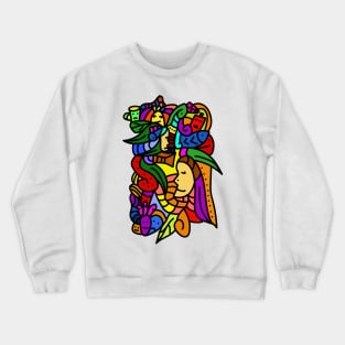 doodles art cartoons style Crewneck Sweatshirt